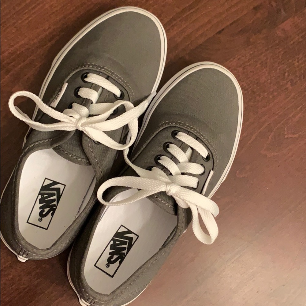 Grey Vans Kids size 2.0.  Great condition